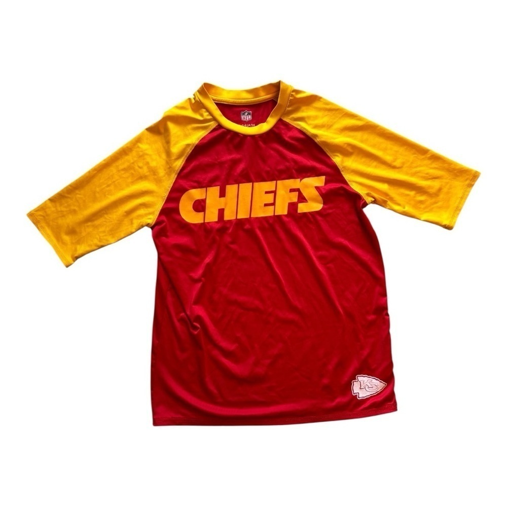 NFL Kids Chiefs Red and Gold Shirt Size Large (14/16)